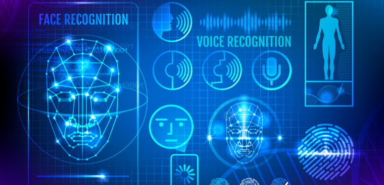 Futuristic graphic depicting an artist's rendering of biometrics